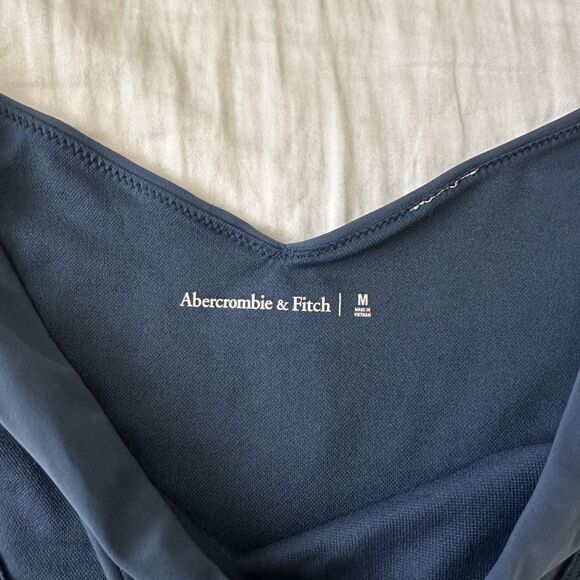Abercrombie & Fitch Wide Strap Halter Swim Top & Bottoms in Navy NWOT/EUC - Picture 9 of 10